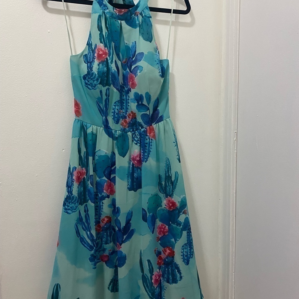 ModCloth Chiffon Cactus Dress - Picture 8 of 11